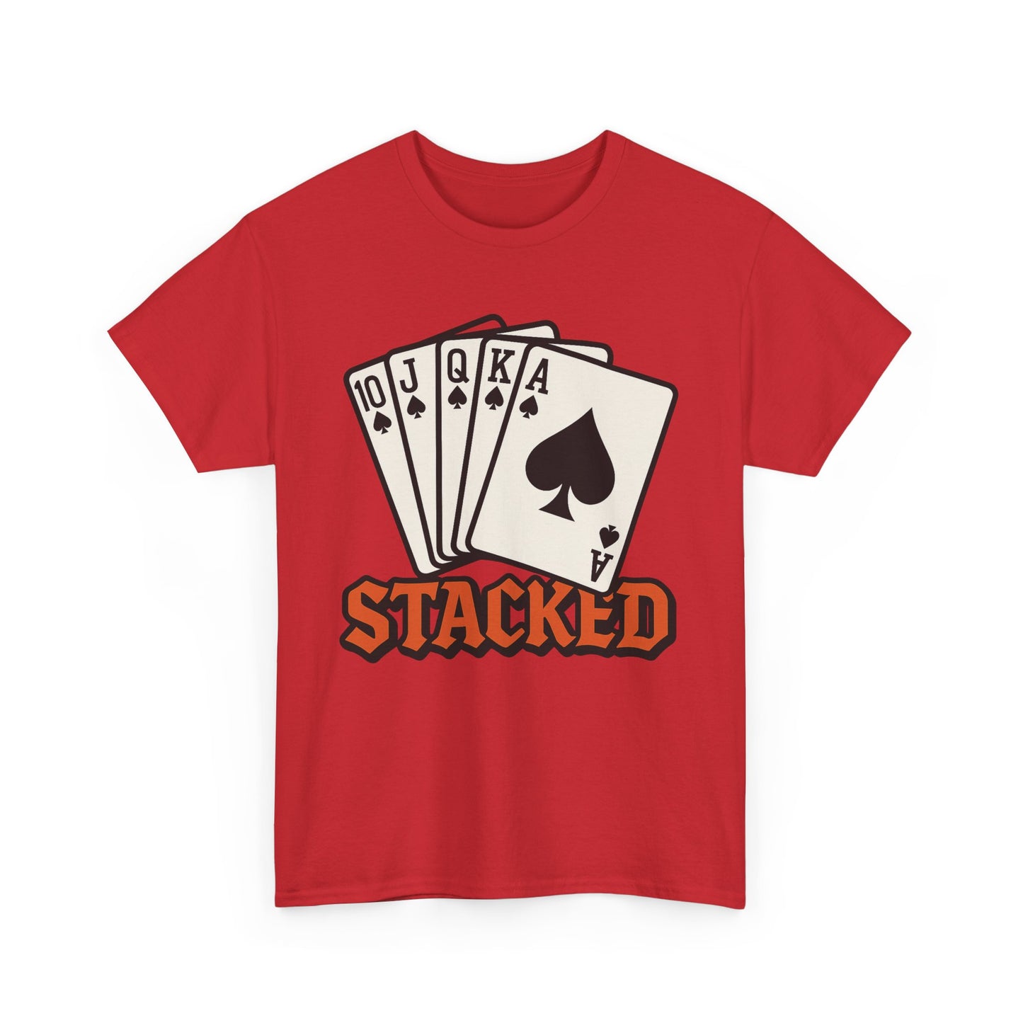 Stacked Royal Flush Graphic Tee | Casual Wear, Gift Idea, Poker Nights