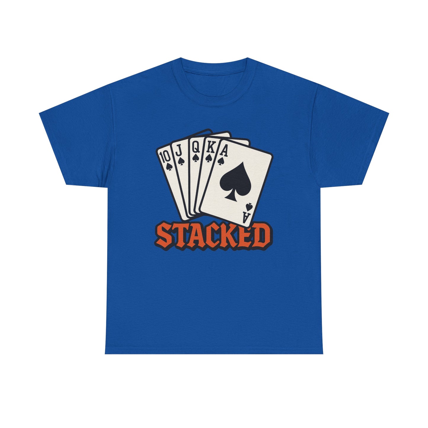 Stacked Royal Flush Graphic Tee | Casual Wear, Gift Idea, Poker Nights