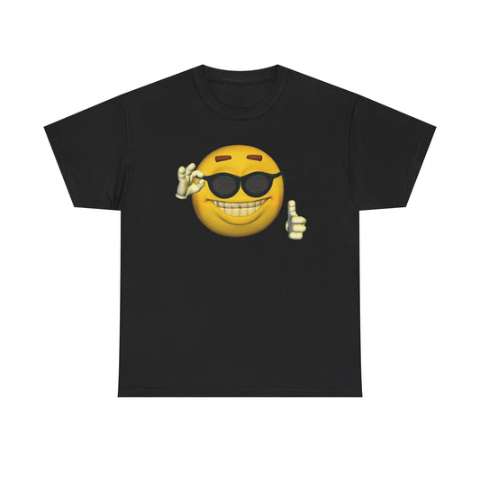 Yellow Thumbs Up Emoji Tee | Viral Sunglasses Emoji Meme Shirt | TikTok Reaction Meme