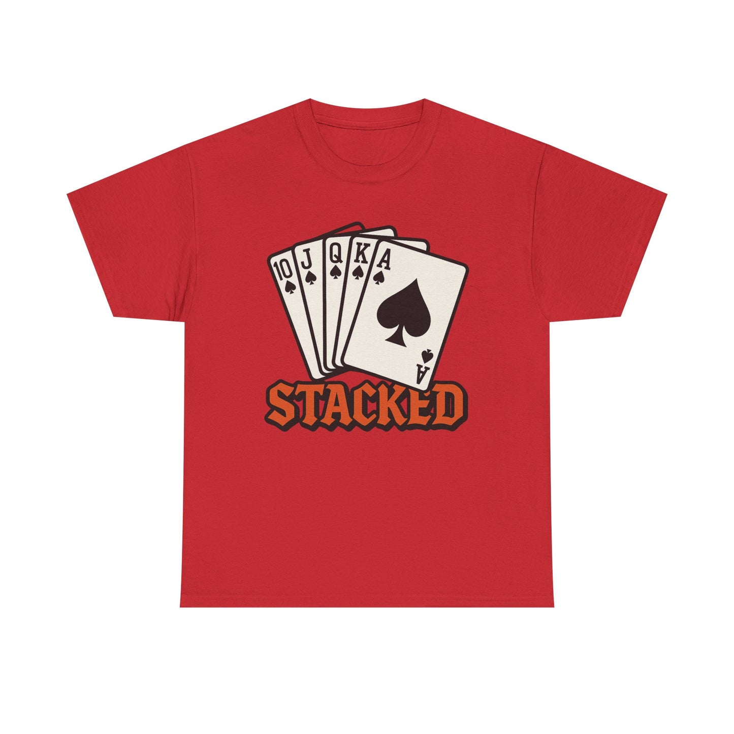 Stacked Royal Flush Graphic Tee | Casual Wear, Gift Idea, Poker Nights