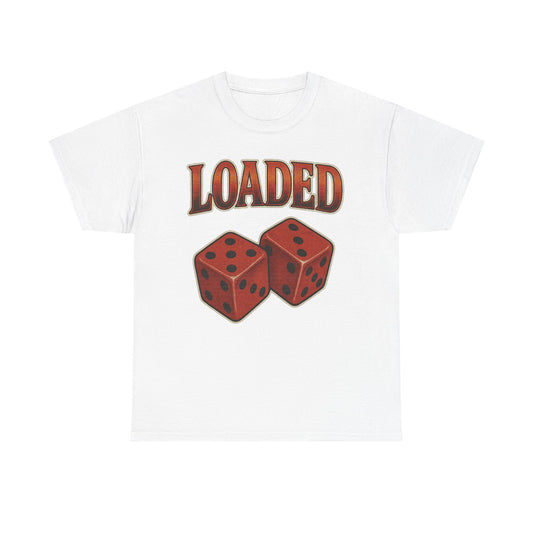 Loaded Dice Heavy Cotton Tee | Casual Wear, Streetwear, Vintage Tee, Graphic Tee