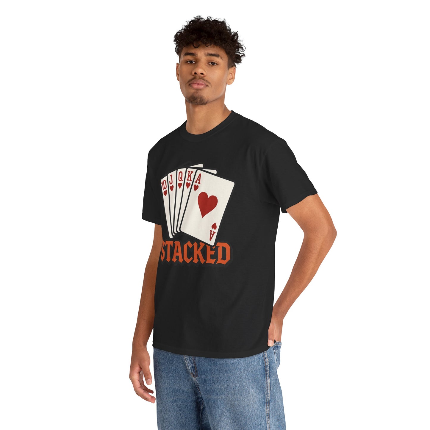 Stacked Royal Flush Graphic Tee | Casual Wear, Gift Idea, Poker Nights