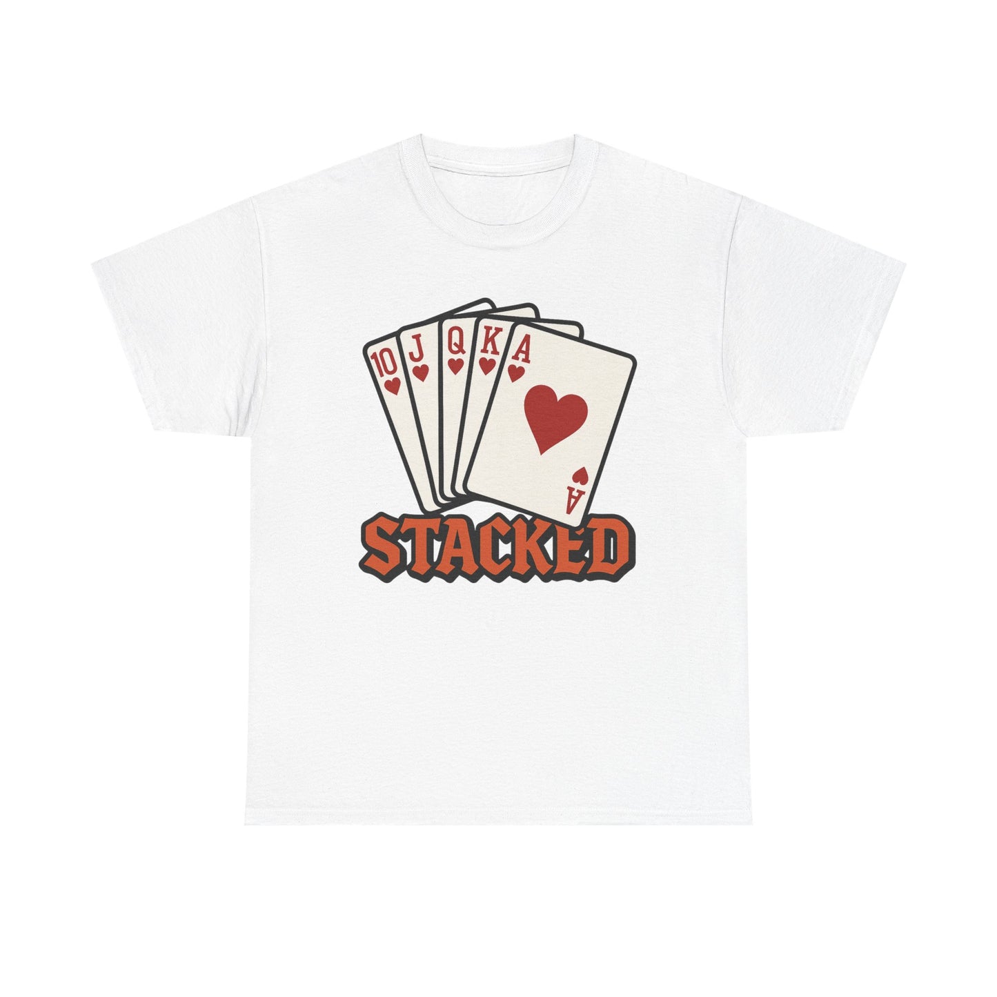 Stacked Royal Flush Graphic Tee | Casual Wear, Gift Idea, Poker Nights