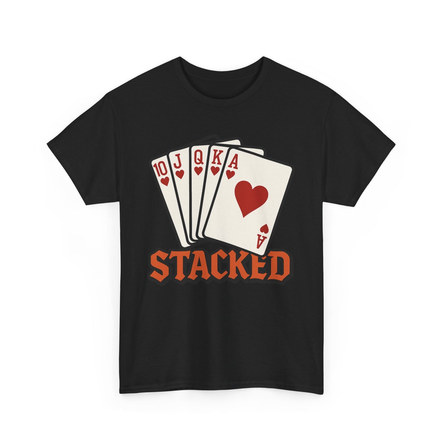 Stacked Royal Flush Graphic Tee | Casual Wear, Gift Idea, Poker Nights