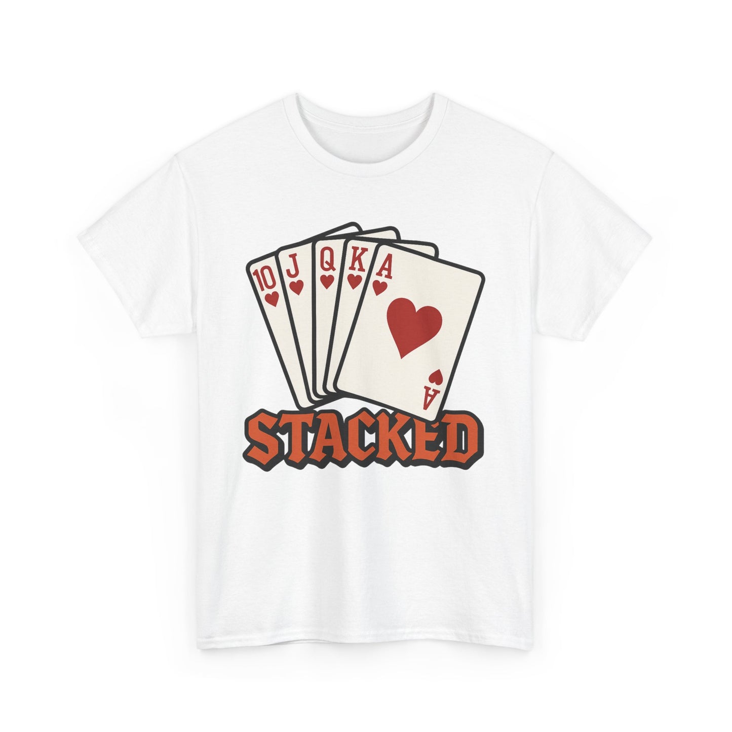 Stacked Royal Flush Graphic Tee | Casual Wear, Gift Idea, Poker Nights