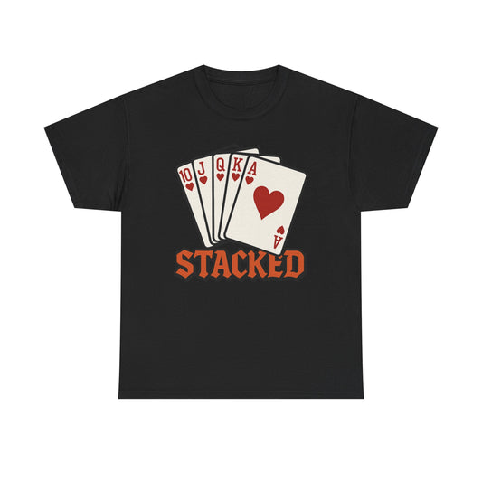 Stacked Royal Flush Graphic Tee | Casual Wear, Gift Idea, Poker Nights
