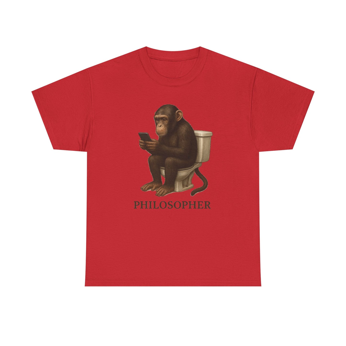 Funny Philosopher Monkey T-Shirt | Social Media Tee | White Elephant Gift | Trendy Meme Tee for Men & Women