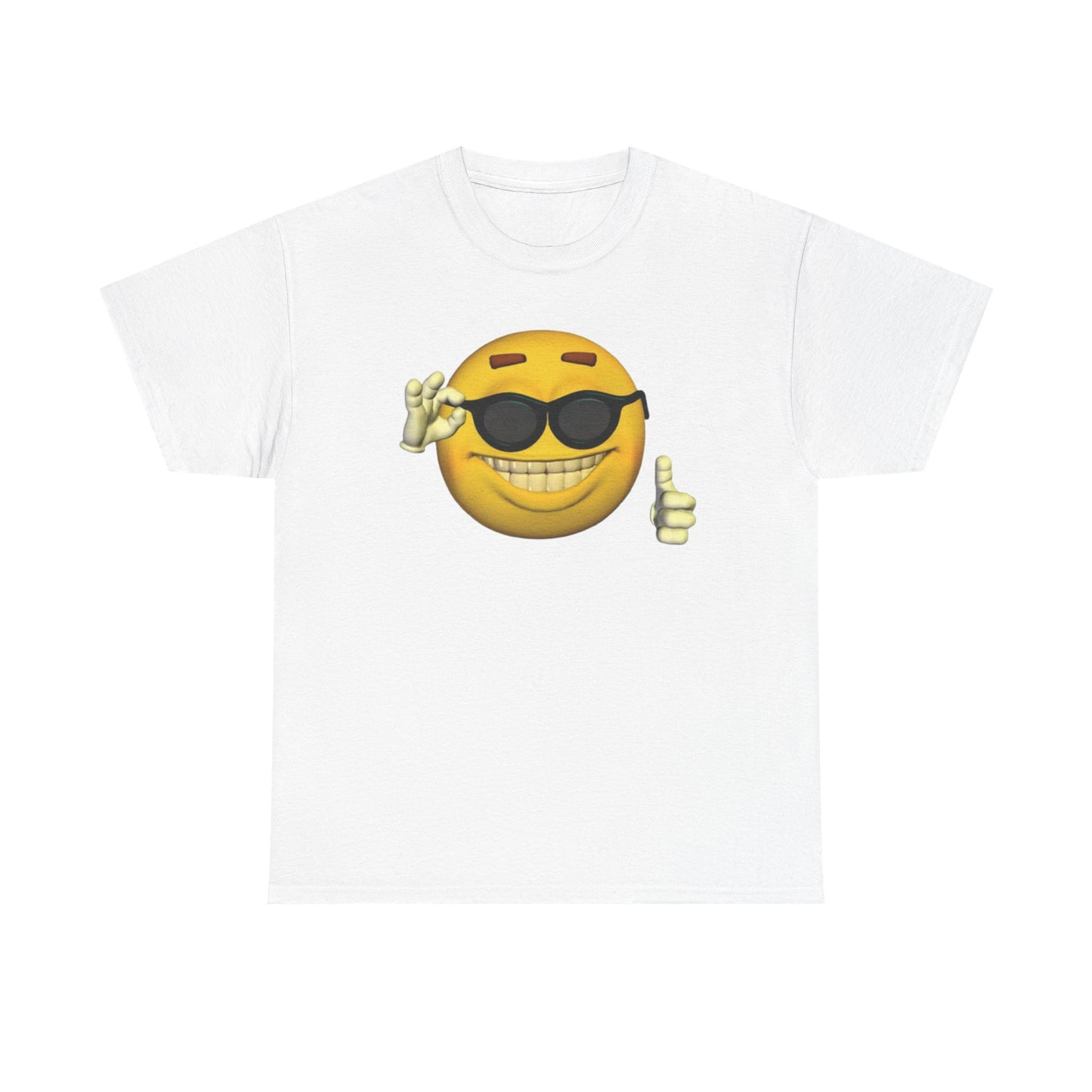 Yellow Thumbs Up Emoji Tee | Viral Sunglasses Emoji Meme Shirt | TikTok Reaction Meme