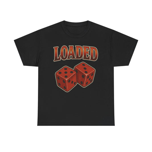 Loaded Dice Heavy Cotton Tee | Casual Wear, Streetwear, Vintage Tee, Graphic Tee