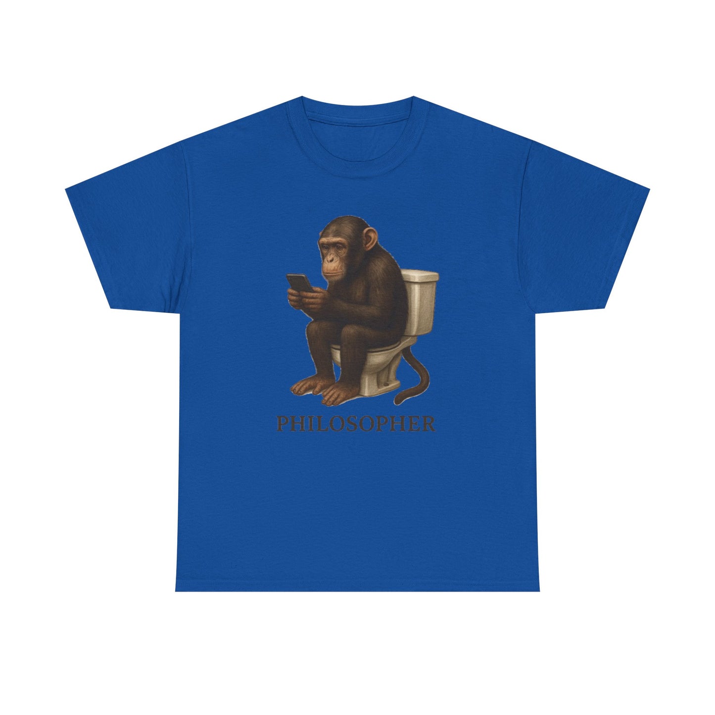 Funny Philosopher Monkey T-Shirt | Social Media Tee | White Elephant Gift | Trendy Meme Tee for Men & Women