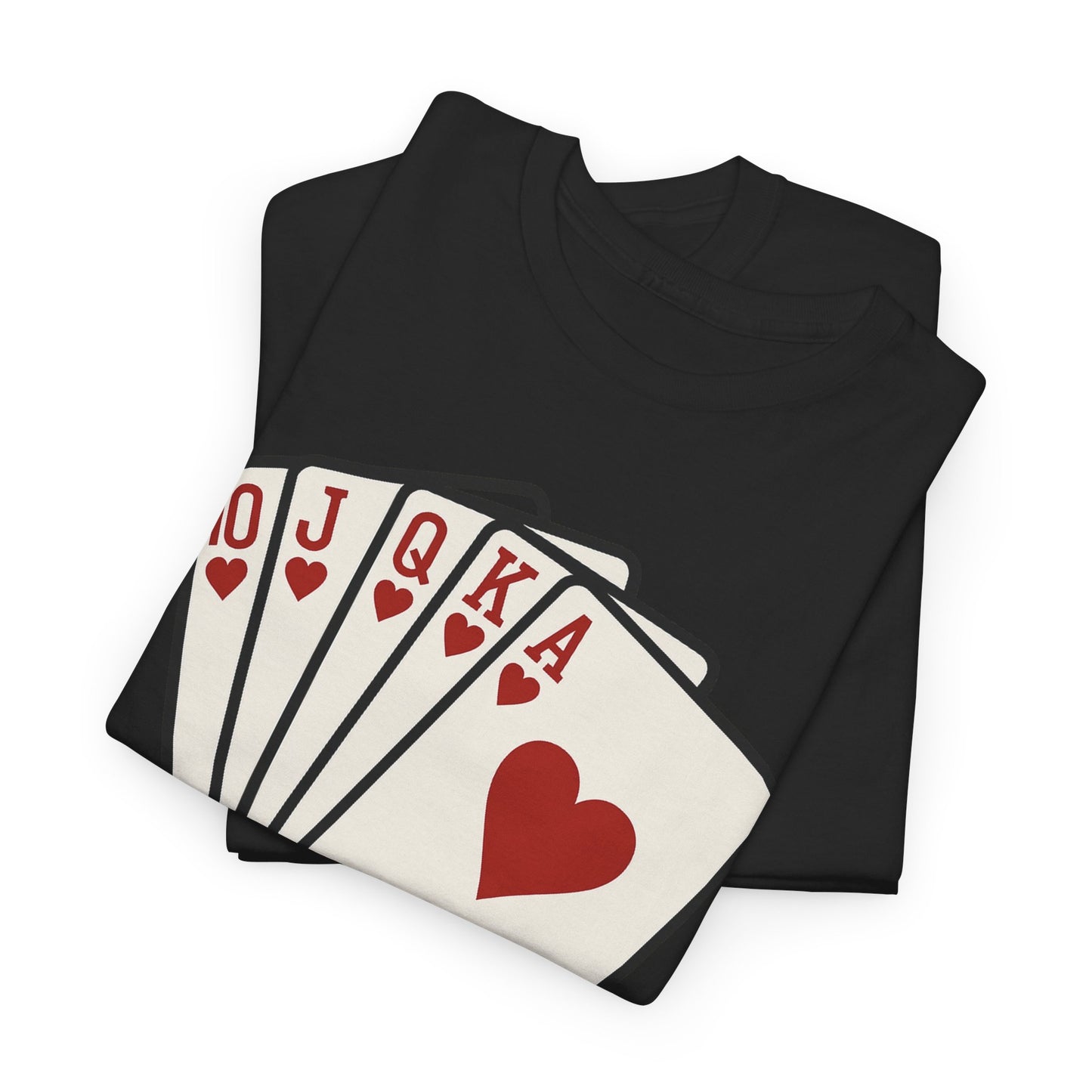 Stacked Royal Flush Graphic Tee | Casual Wear, Gift Idea, Poker Nights