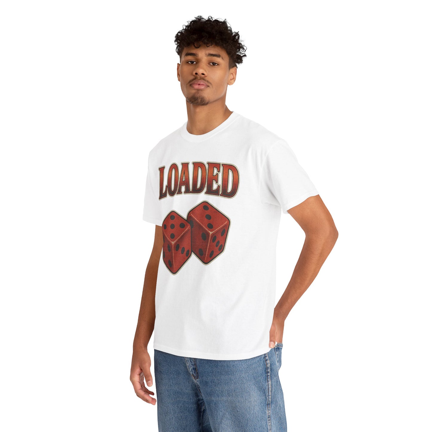 Loaded Dice Heavy Cotton Tee | Casual Wear, Streetwear, Vintage Tee, Graphic Tee