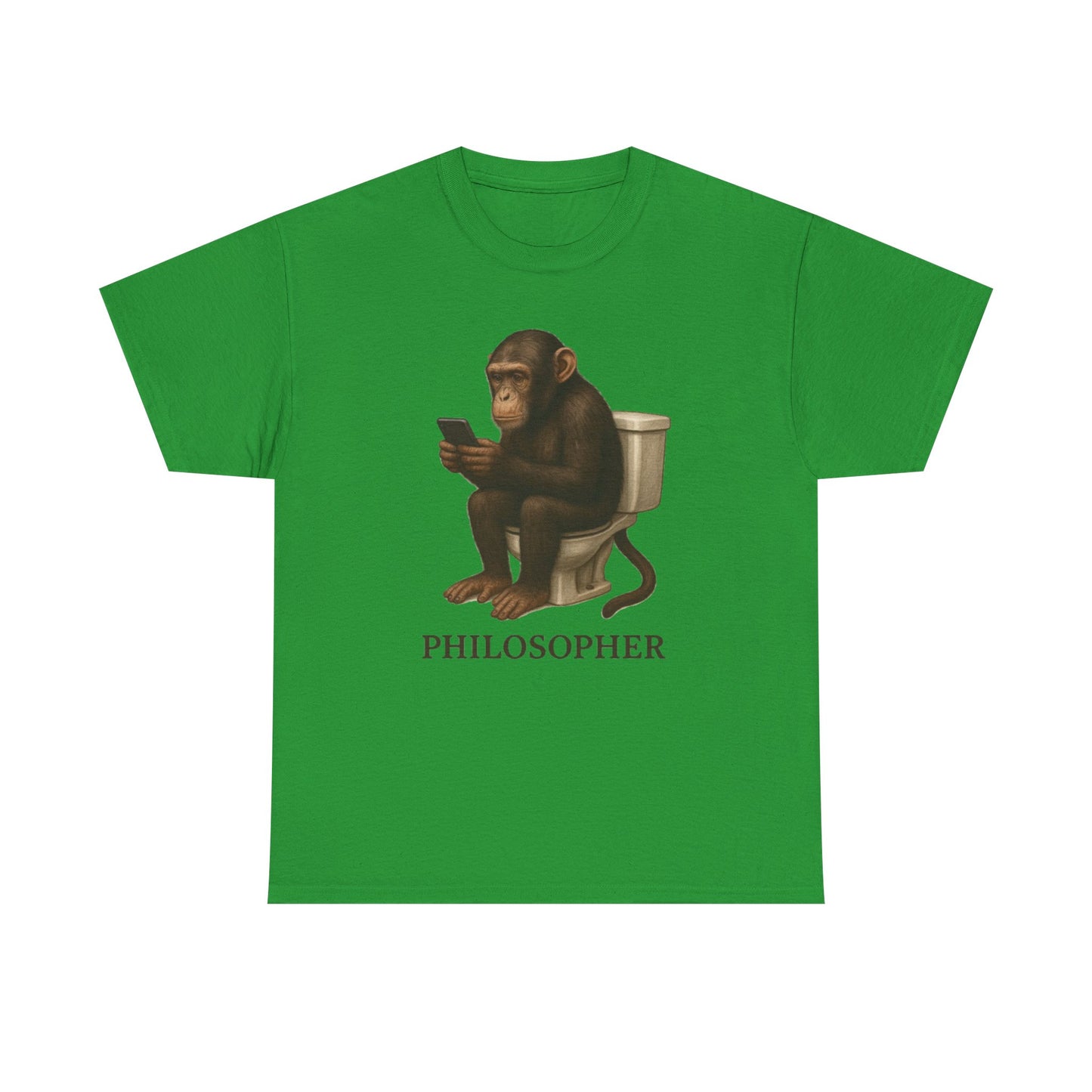 Funny Philosopher Monkey T-Shirt | Social Media Tee | White Elephant Gift | Trendy Meme Tee for Men & Women