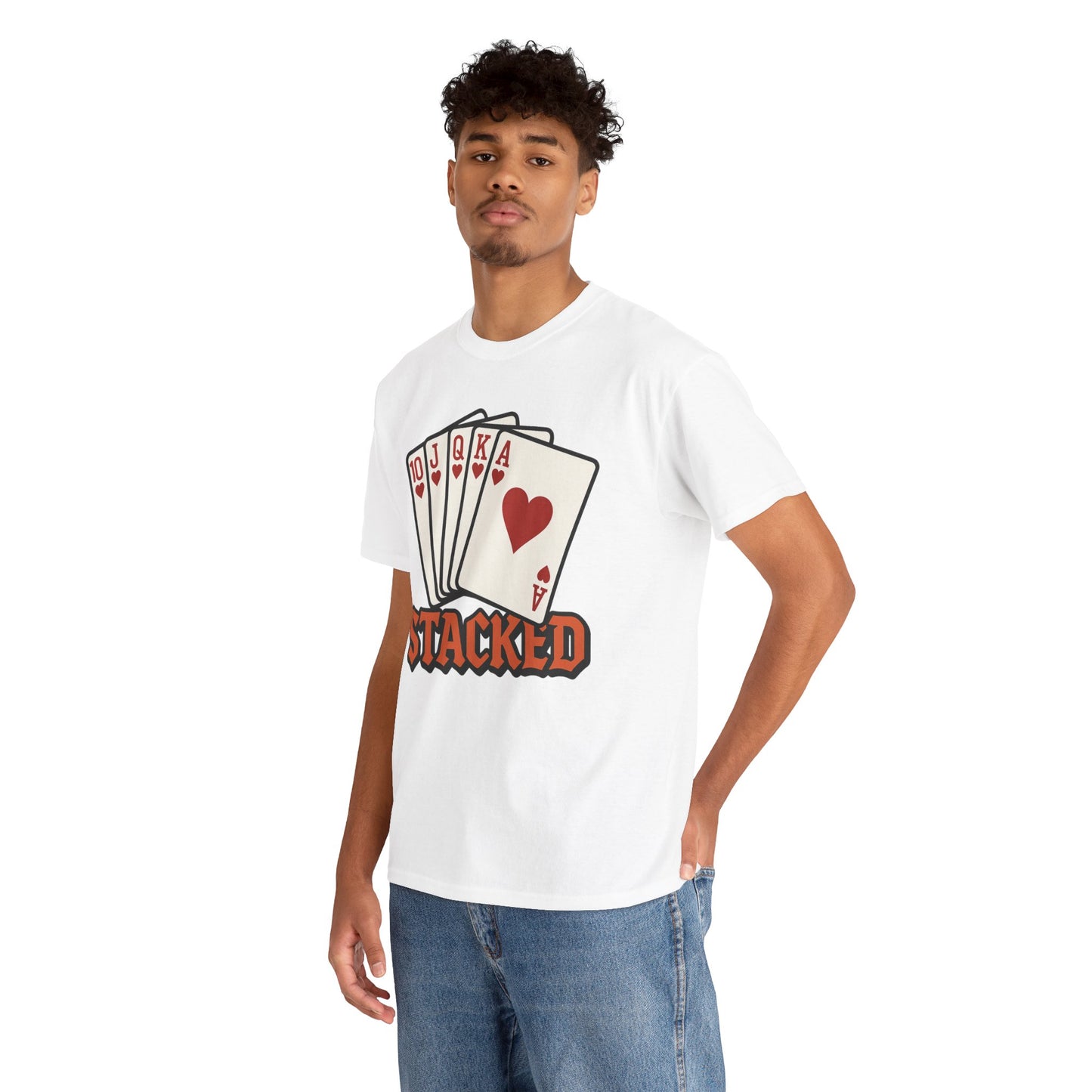 Stacked Royal Flush Graphic Tee | Casual Wear, Gift Idea, Poker Nights